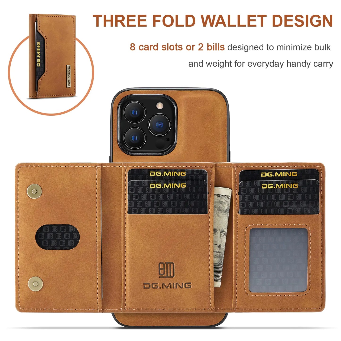 Techome | Wallet Leather Case for iPhone