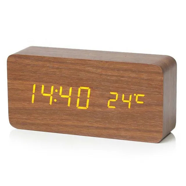 Techome | Digital Wooden Clock