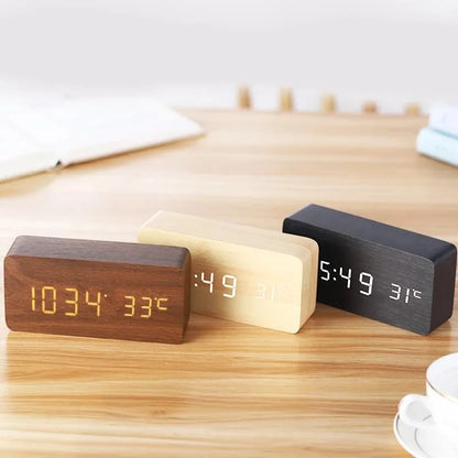 Techome | Digital Wooden Clock