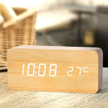 Techome | Digital Wooden Clock